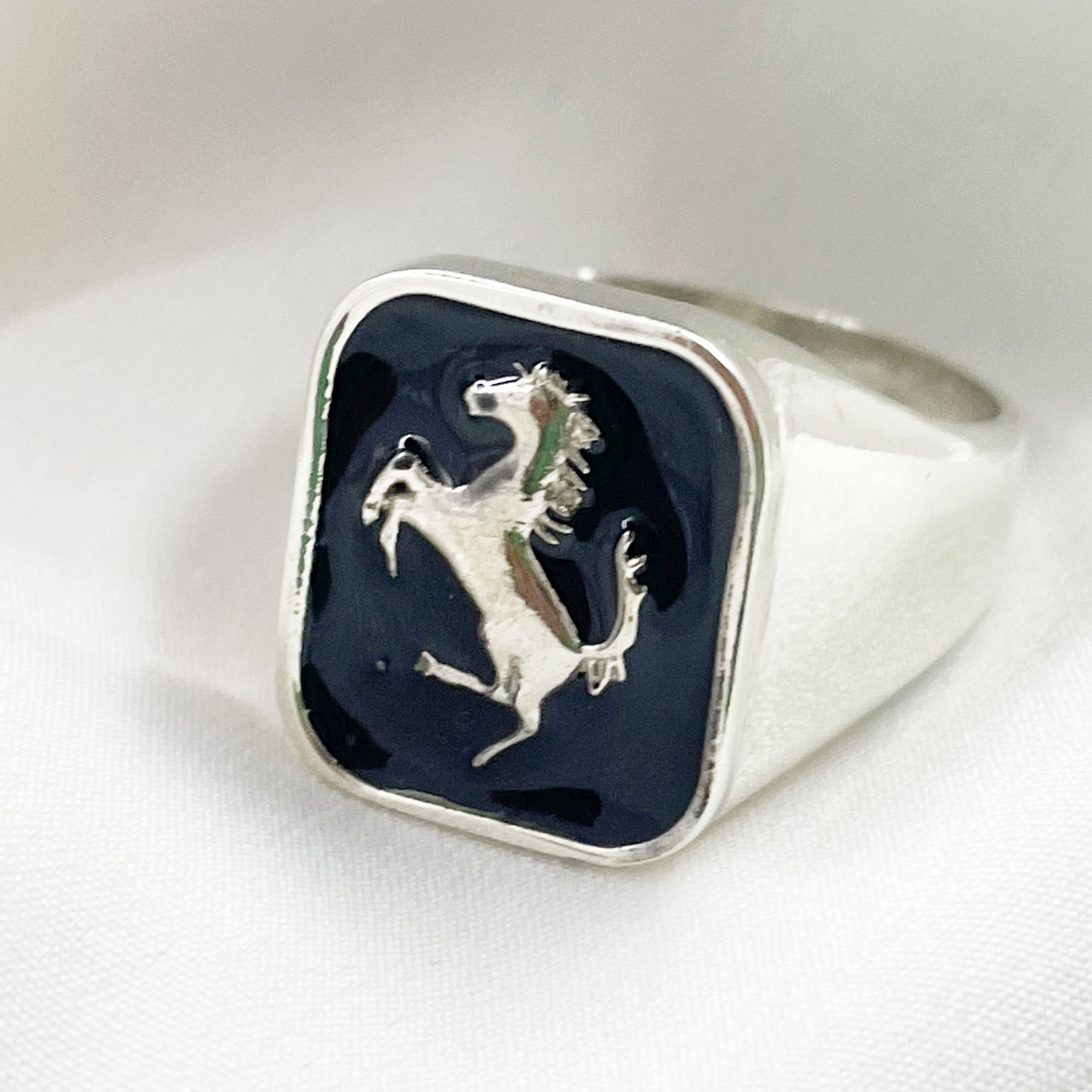 Horse Signet Ring | 925 Sterling Silver Statement Jewelry